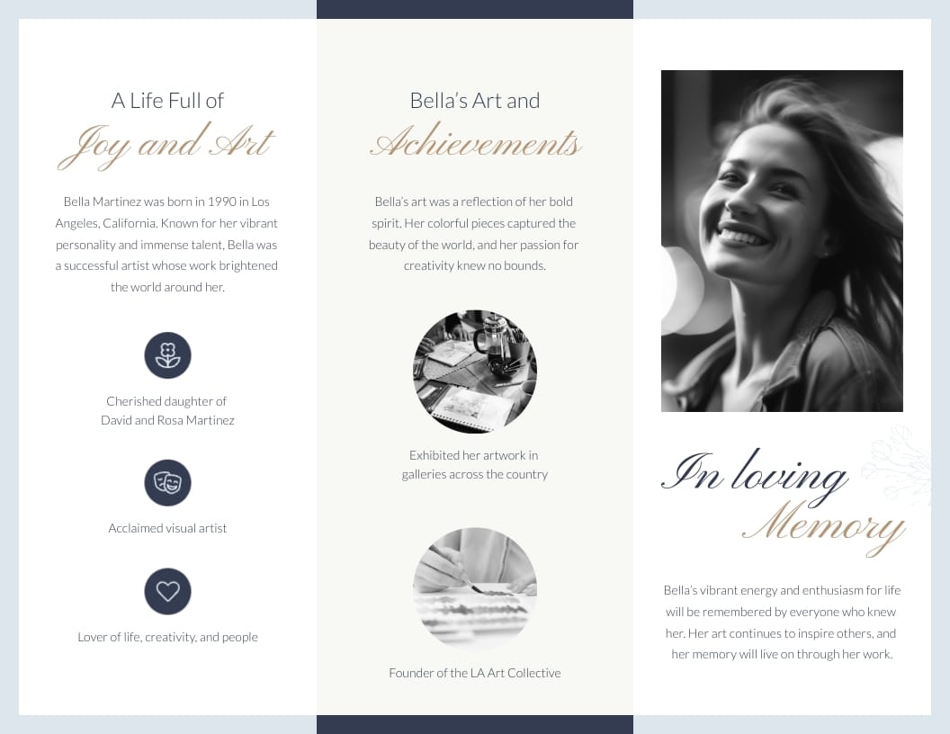 Funeral Service Brochure Template - Slide 2 Funeral Service Brochure Template - Slide 2