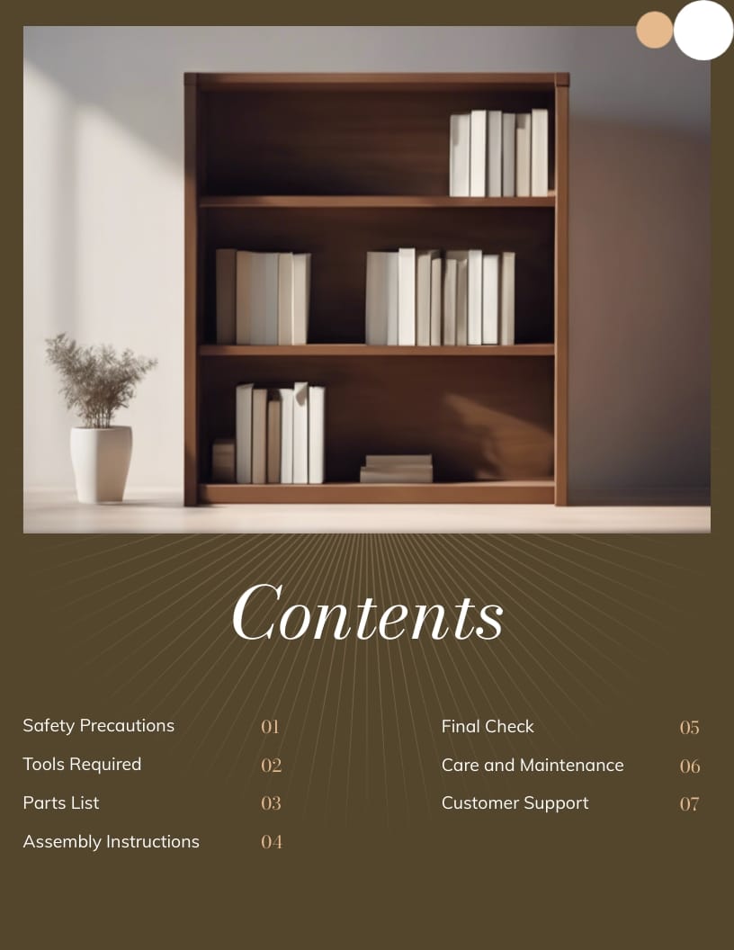 Furniture Assembly Instruction Manual