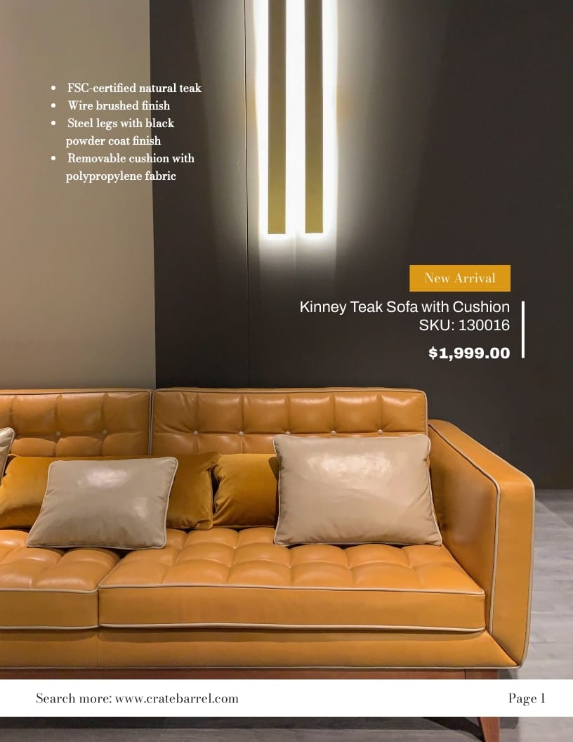 Furniture Catalog Template - Slide 2 Furniture Catalog Template - Slide 2