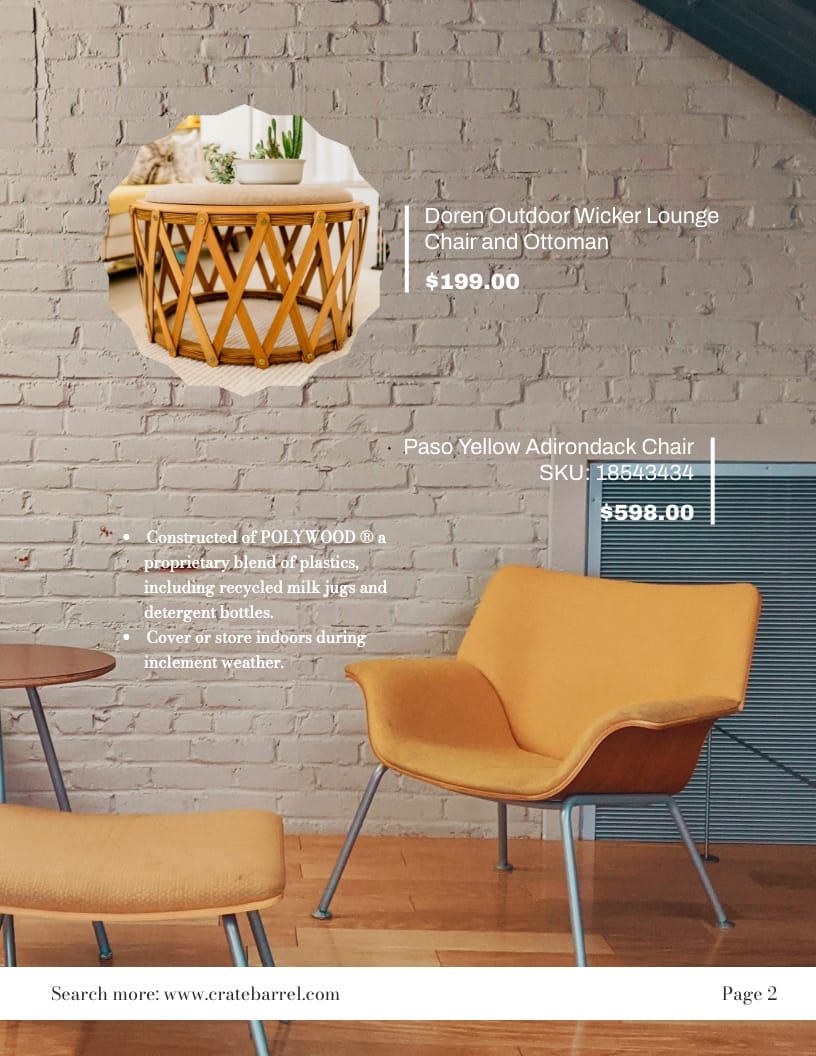 Furniture Catalog Template - Slide 3 Furniture Catalog Template - Slide 3