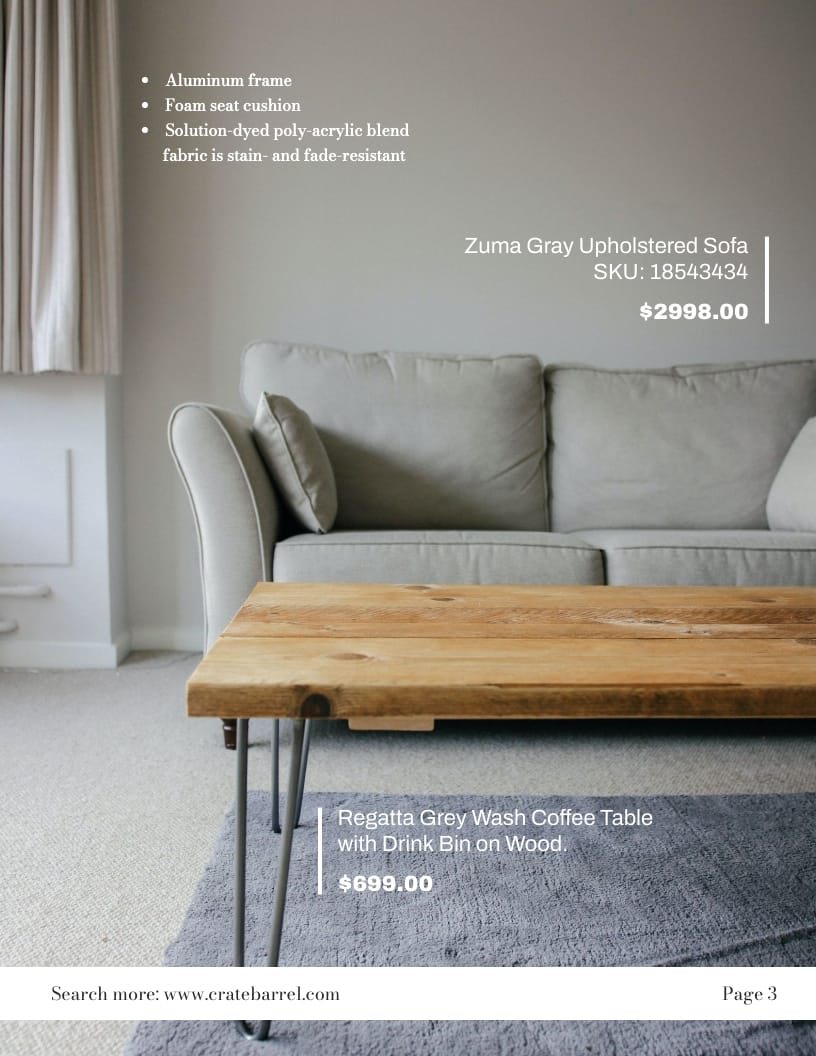 Furniture Catalog Template - Slide 4 Furniture Catalog Template - Slide 4