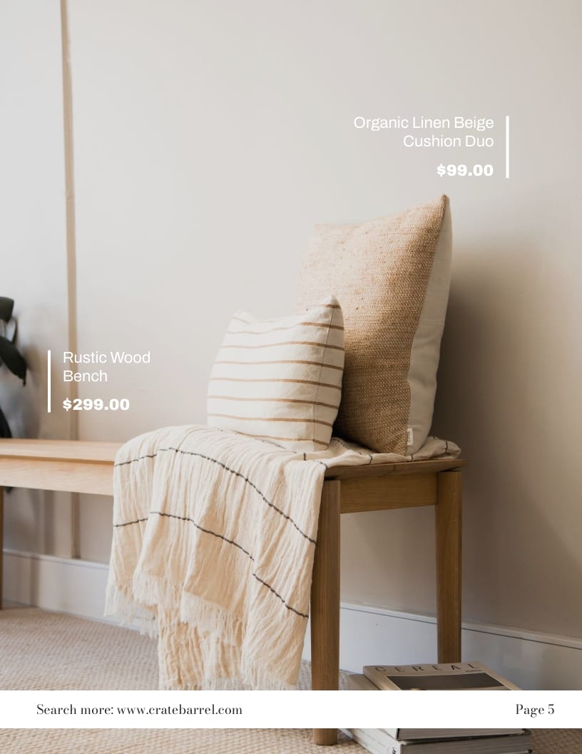 Furniture Catalog Template - Slide 6 Furniture Catalog Template - Slide 6