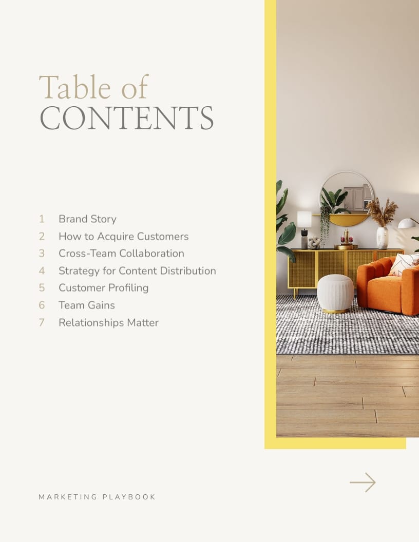 Furniture Store Marketing Playbook Template Visme
