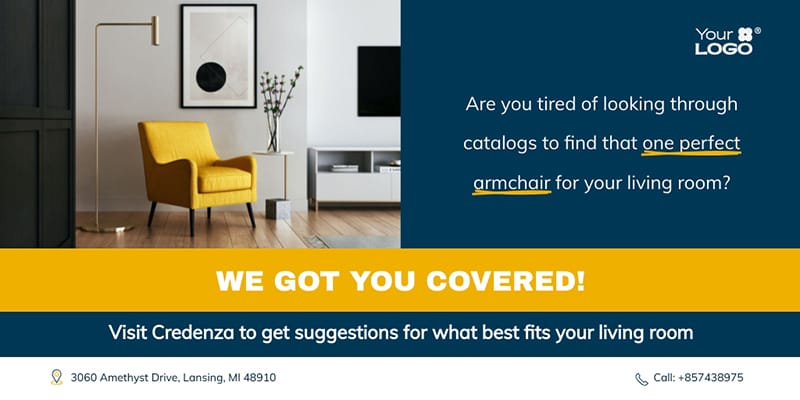 Furniture Store Promotion Twitter Post Template