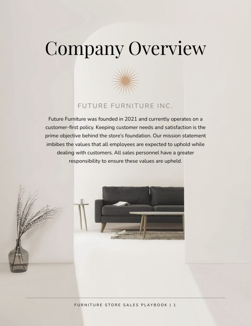 Furniture Store Sales Playbook Template - Slide 3 Furniture Store Sales Playbook Template - Slide 3