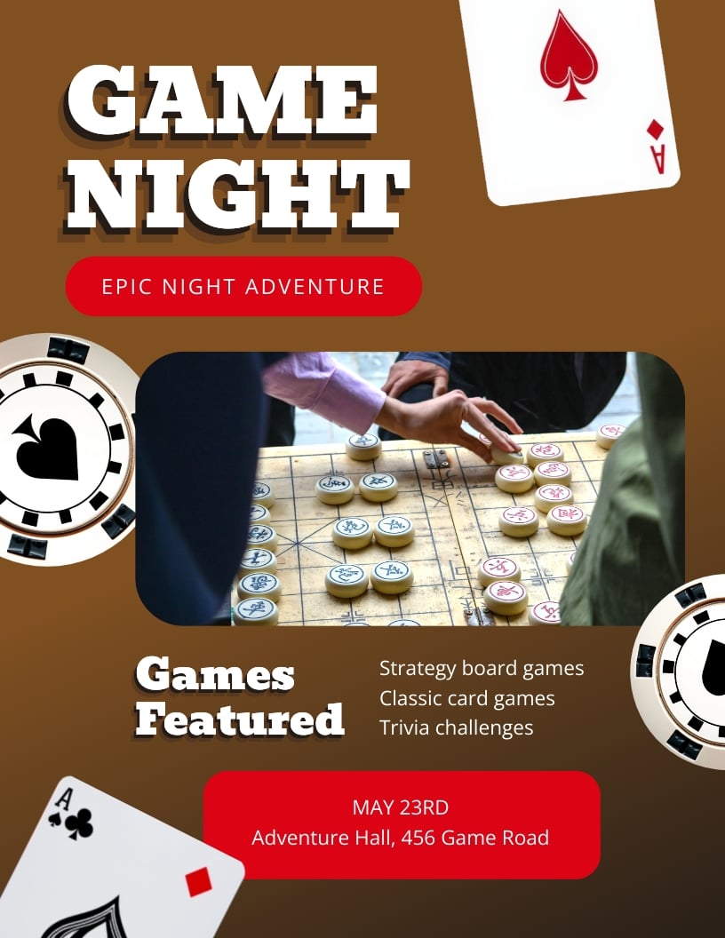 Game Night Event Flyer Template
