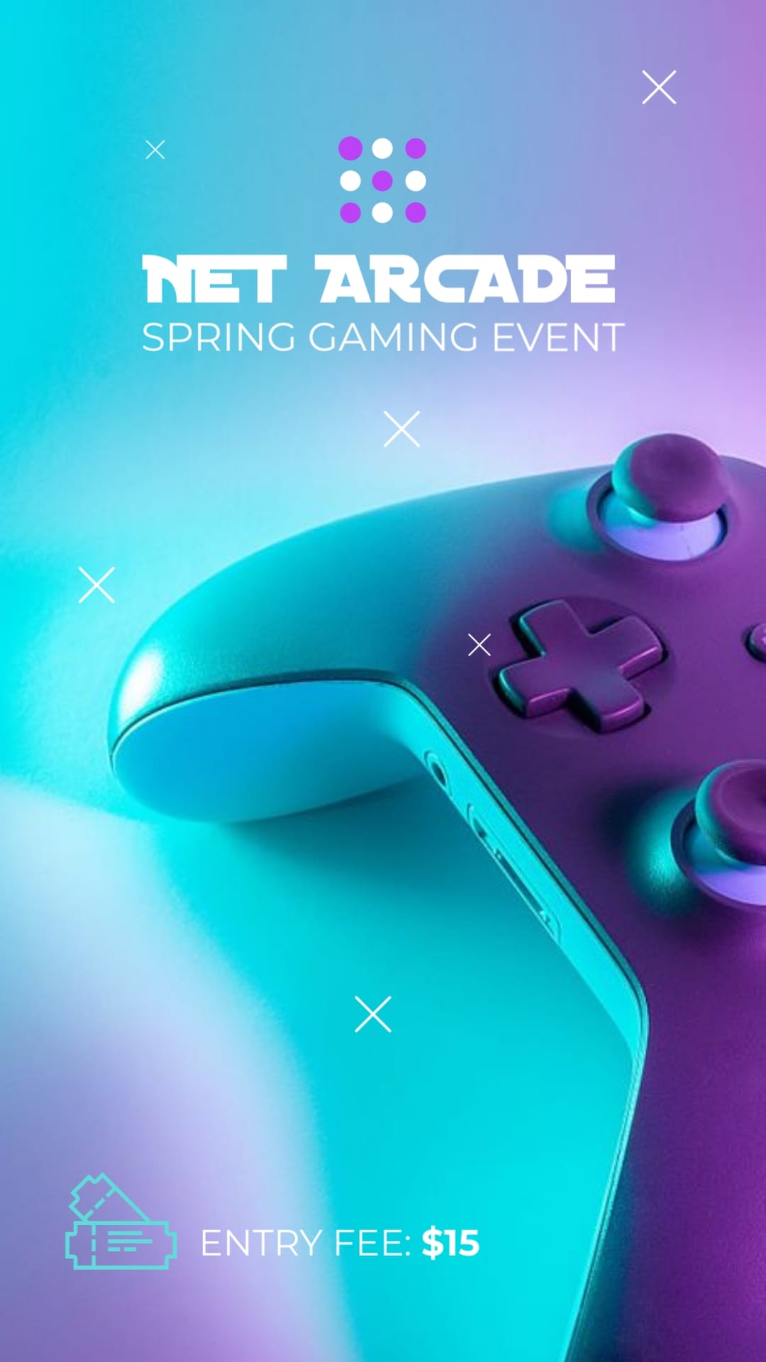 Gaming Event Facebook Video Ad Vertical Template