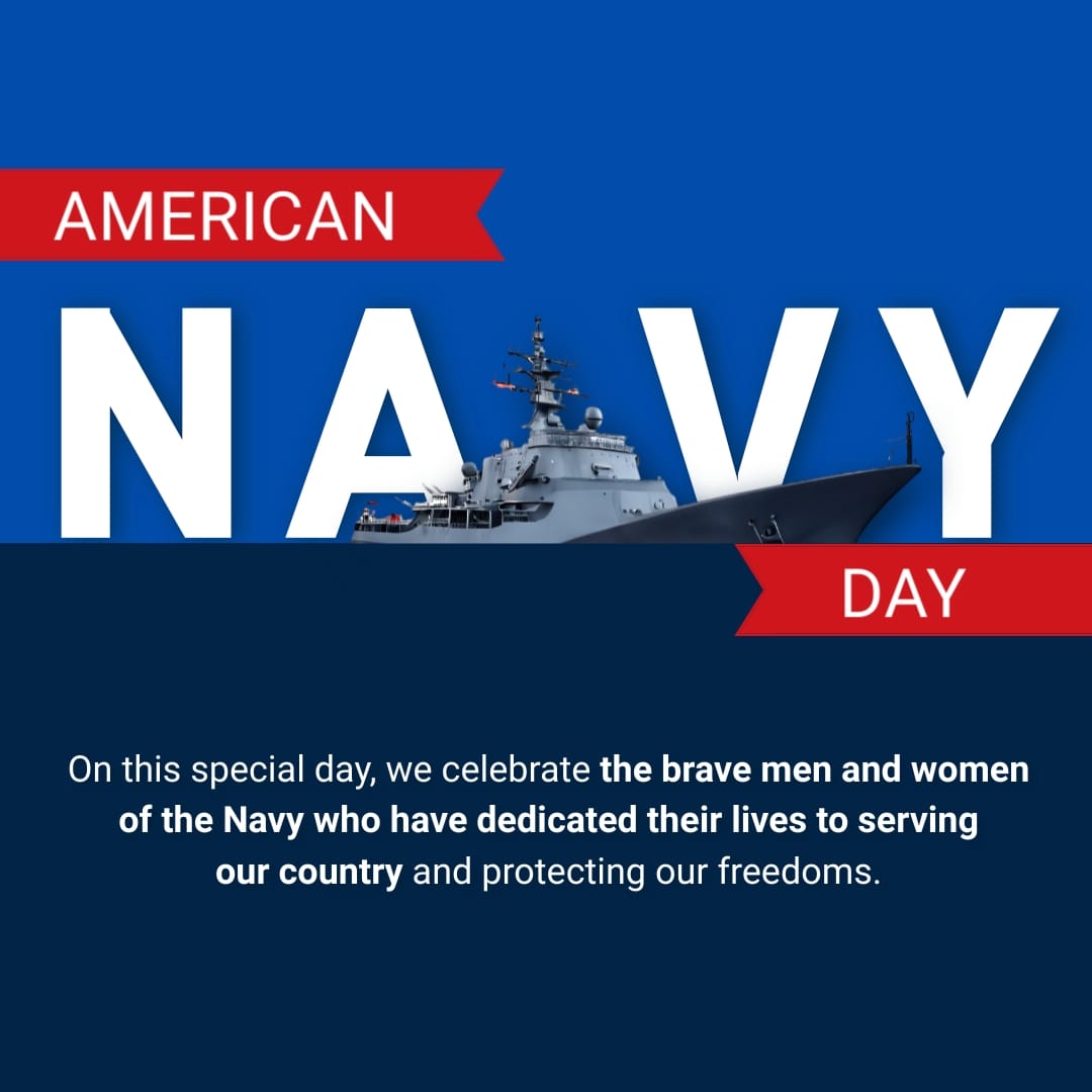 General Navy Day Greeting Card Square Template