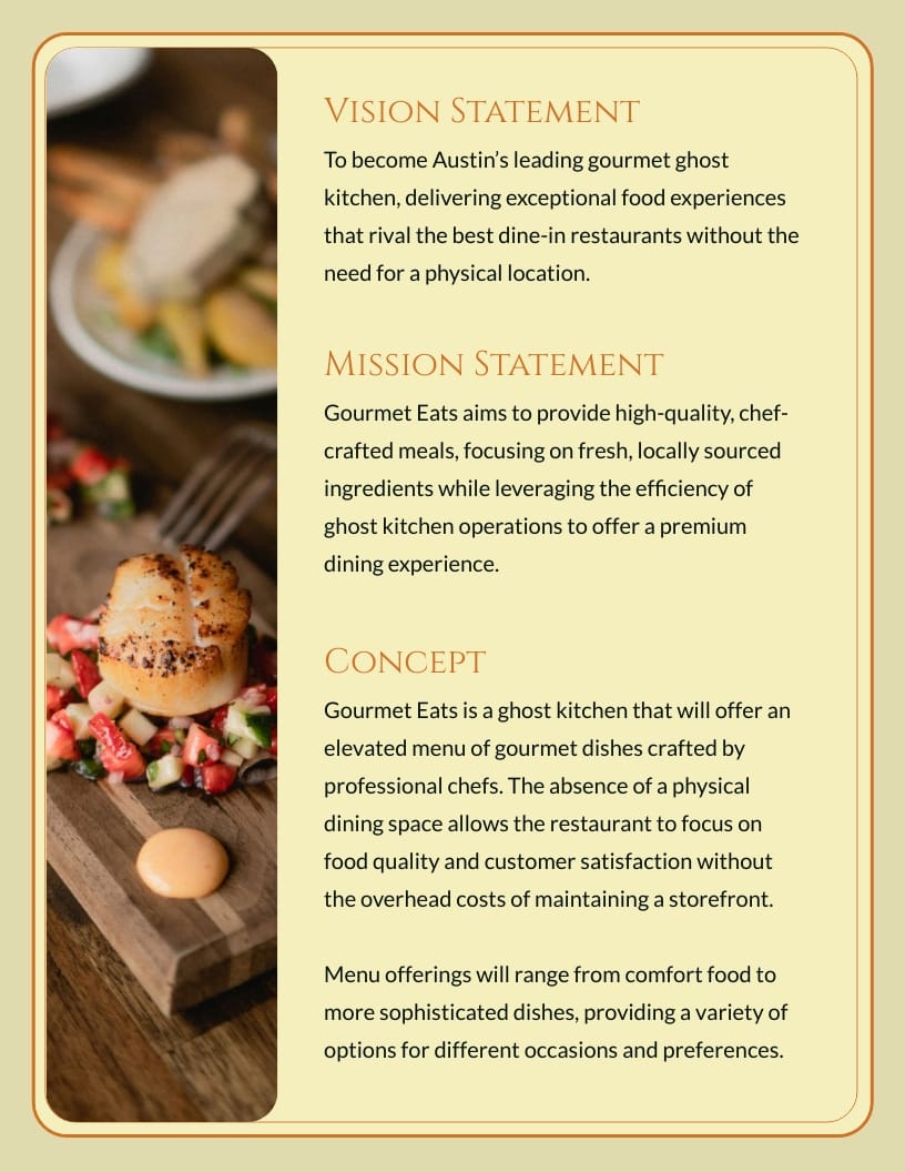 Ghost Restaurant Business Plan Template - Slide 3 Ghost Restaurant Business Plan Template - Slide 3