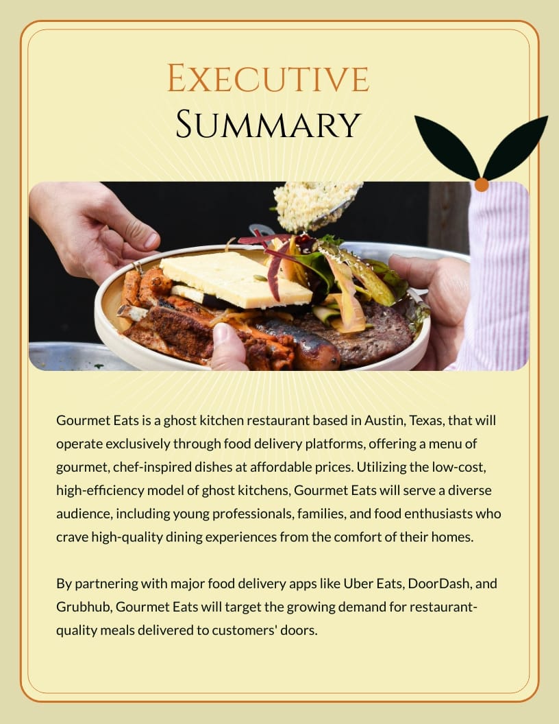 Ghost Restaurant Business Plan Template - Slide 4 Ghost Restaurant Business Plan Template - Slide 4