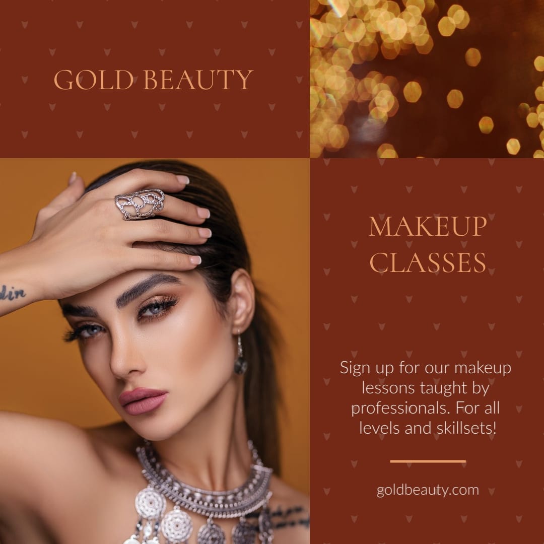 Gold Beauty Animated Square Template