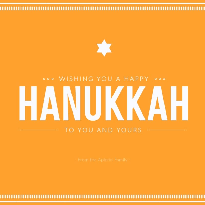 Gold Wishes Hanukkah Blog Graphic Medium Template