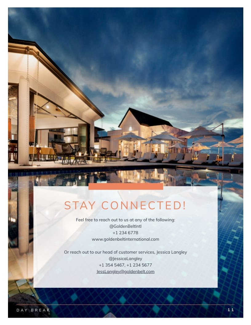 Golden Belt International Hotel Magazine Template - Slide 13 Golden Belt International Hotel Magazine Template - Slide 13