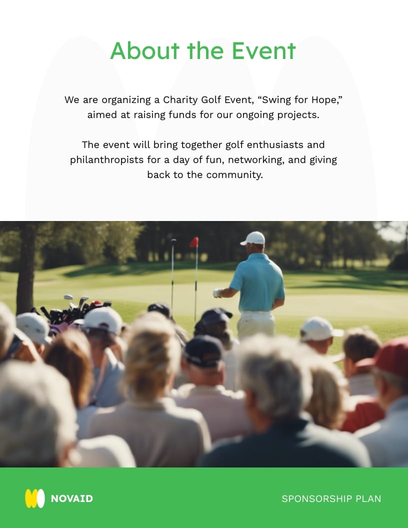 Golf Charity Sponsorship Packages Plan