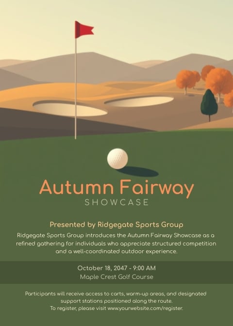 Golf Event Flyer Template