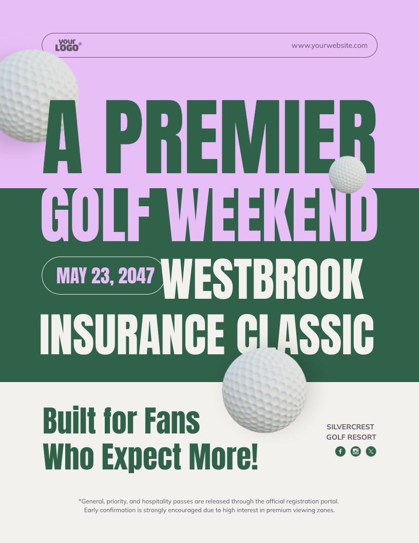 Golf Flyer Template