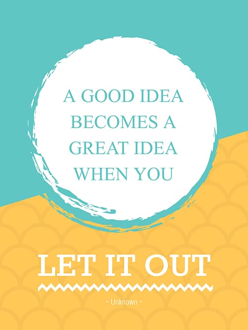 Good Idea Becomes Great Idea Quote Poster Template Good Idea Becomes Great Idea Quote Poster Template