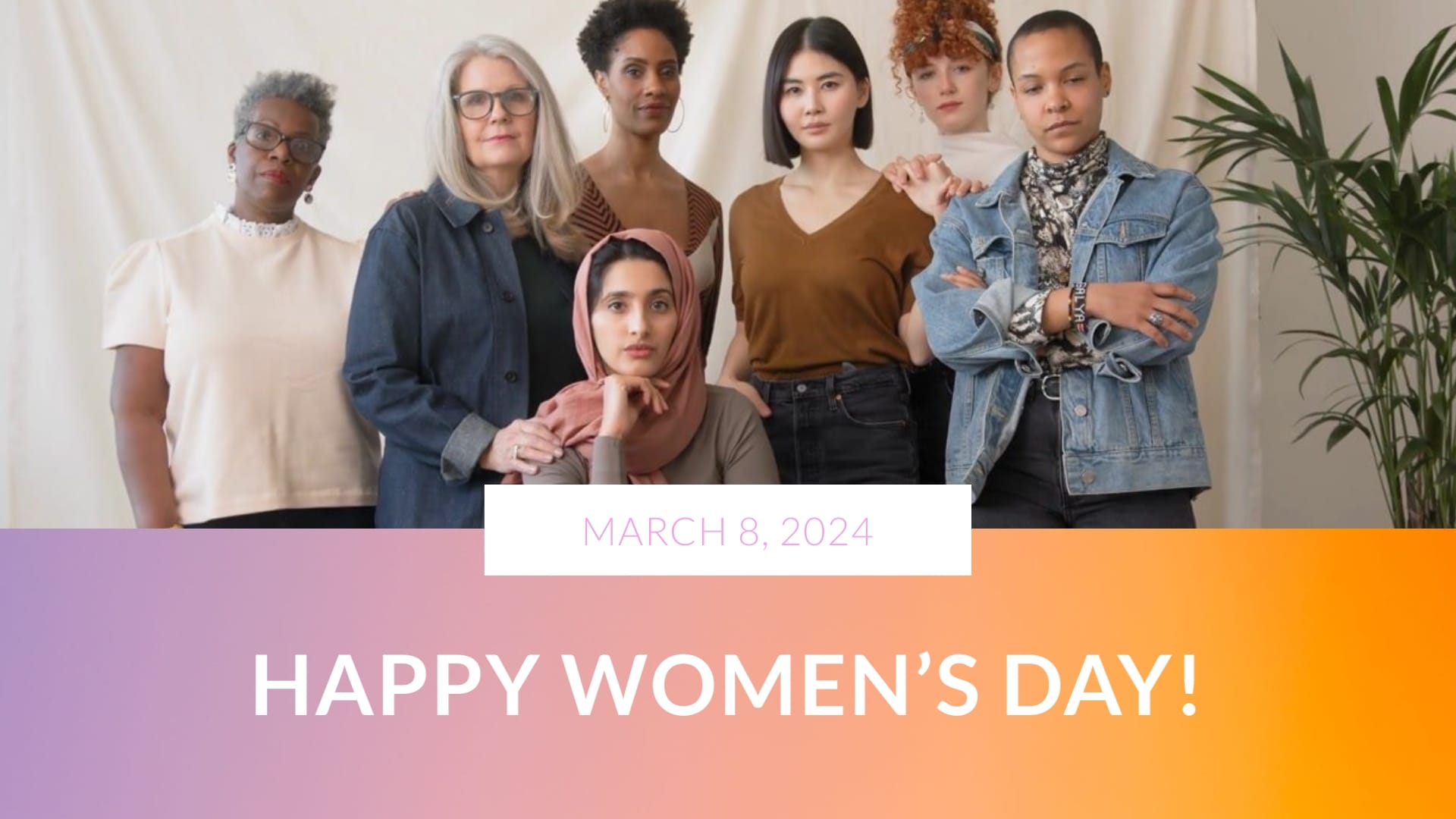 Gradient Womens Day Greeting Card Template