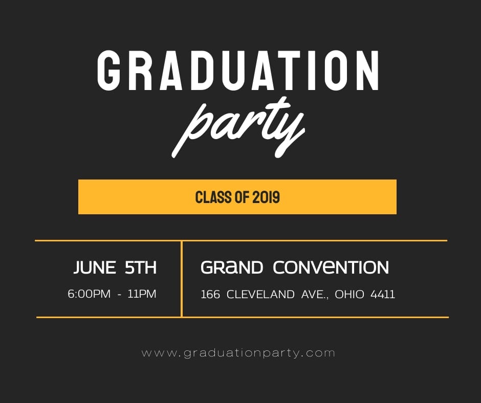 Graduation Party Facebook Post Template