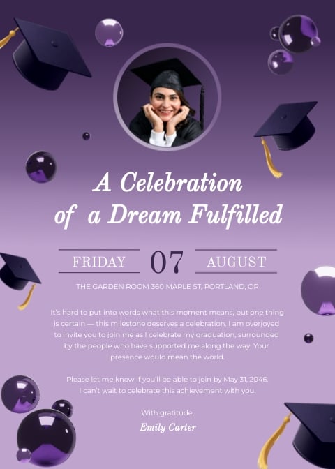 Graduation Party Invitation Template