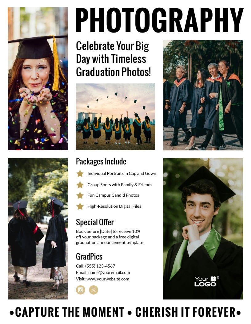 Graduation Photography Flyer Template