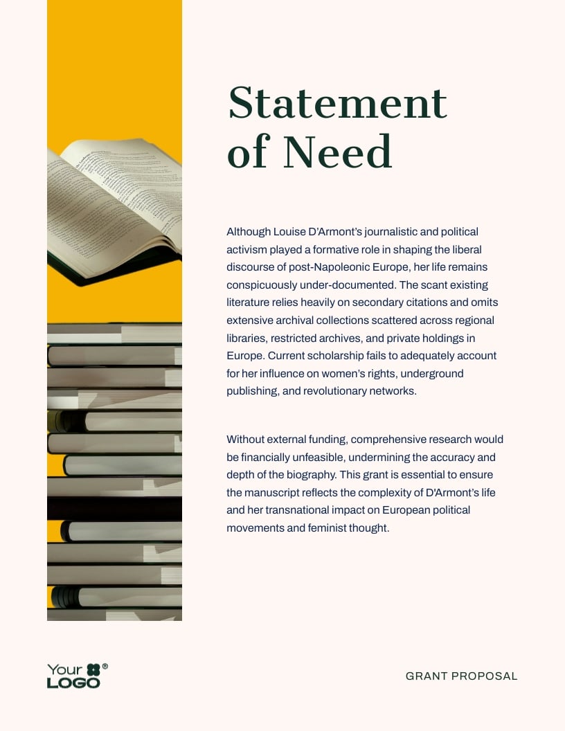 Grant Writing Proposal Template | Visme