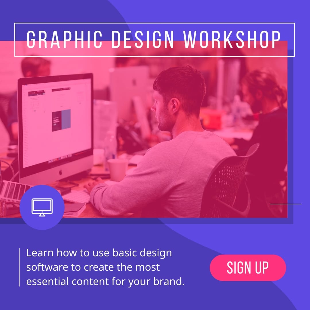 Graphic Design Software Workshop Animated Square Template