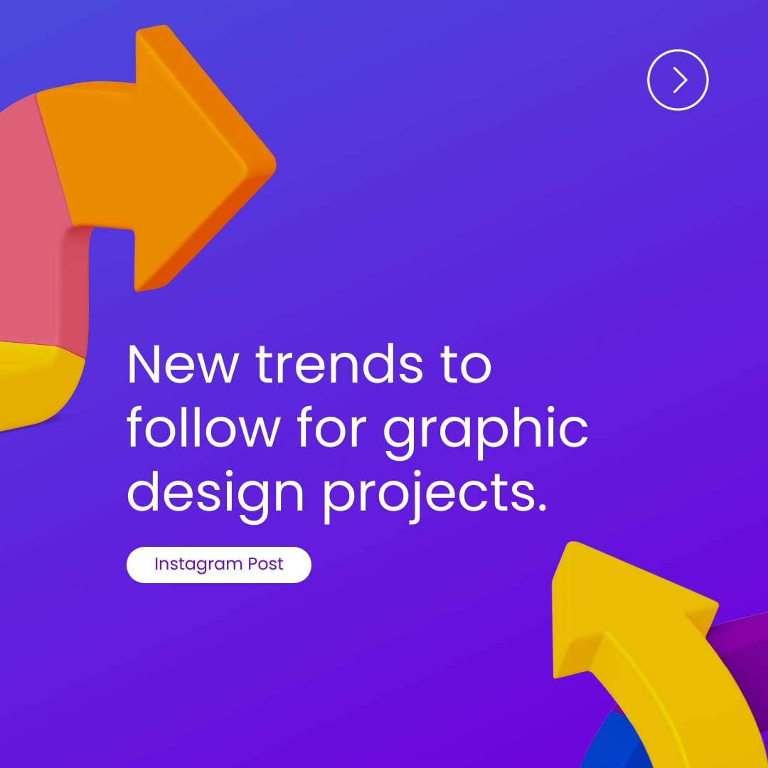 Graphic Design Trends Instagram Carousel Post Template