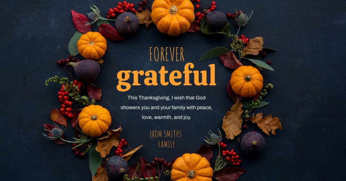 Grateful Warm Wishes Facebook Post Template