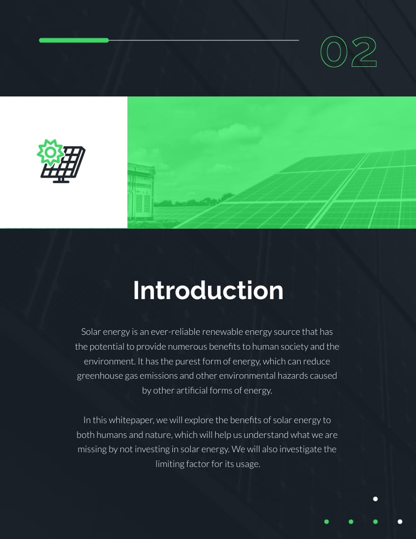 Green Energy Whitepaper Template - Slide 3 Green Energy Whitepaper Template - Slide 3