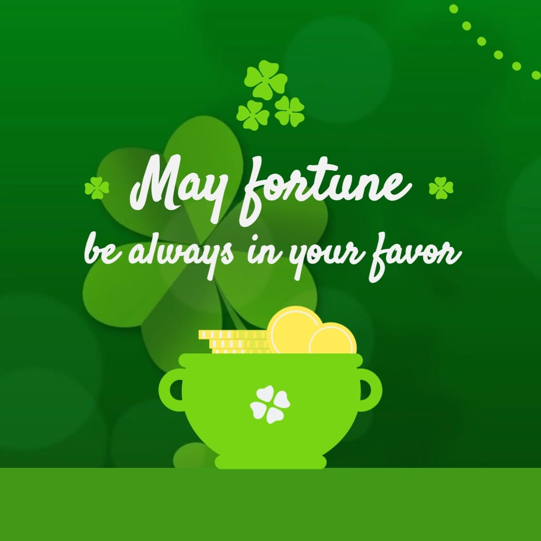 Green St Patricks Day Greeting Card Square Template