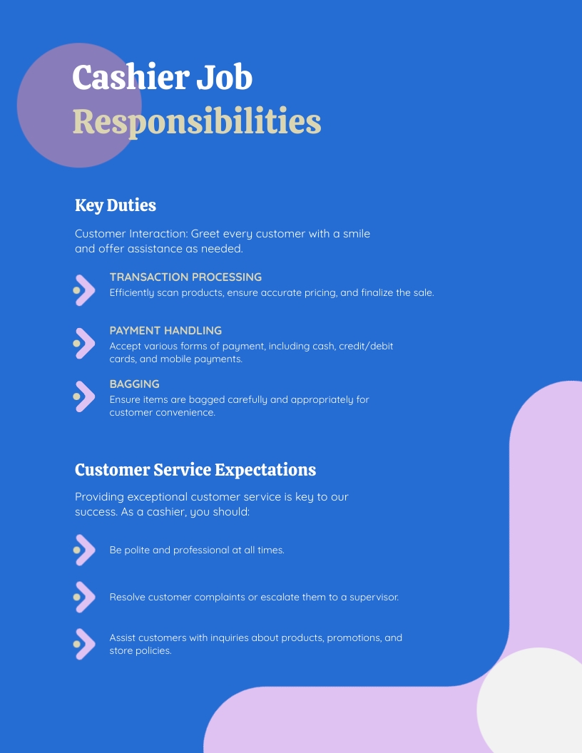 Grocery Store Cashier Training Manual Template - Slide 5 Grocery Store Cashier Training Manual Template - Slide 5