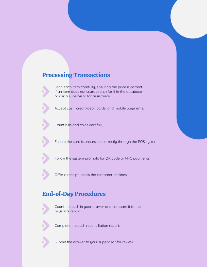 Grocery Store Cashier Training Manual Template - Slide 7 Grocery Store Cashier Training Manual Template - Slide 7