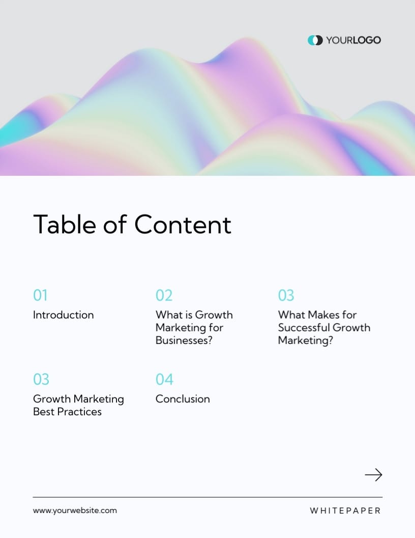 Growth Marketing Whitepaper Template - Slide 2 Growth Marketing Whitepaper Template - Slide 2