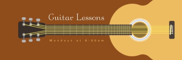 Guitar Lessons Email Header Template