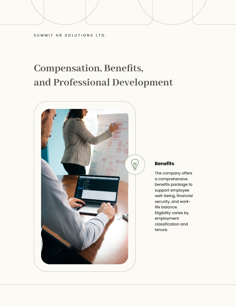 Hr Consulting Employee Handbook Design Template Visme