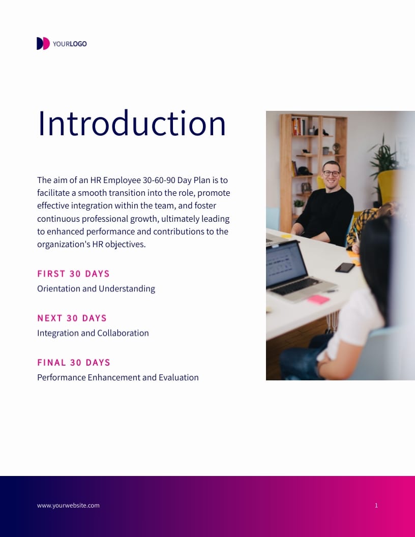 HR Employee 30-60-90 Day Plan Template - Slide 3 HR Employee 30-60-90 Day Plan Template - Slide 3