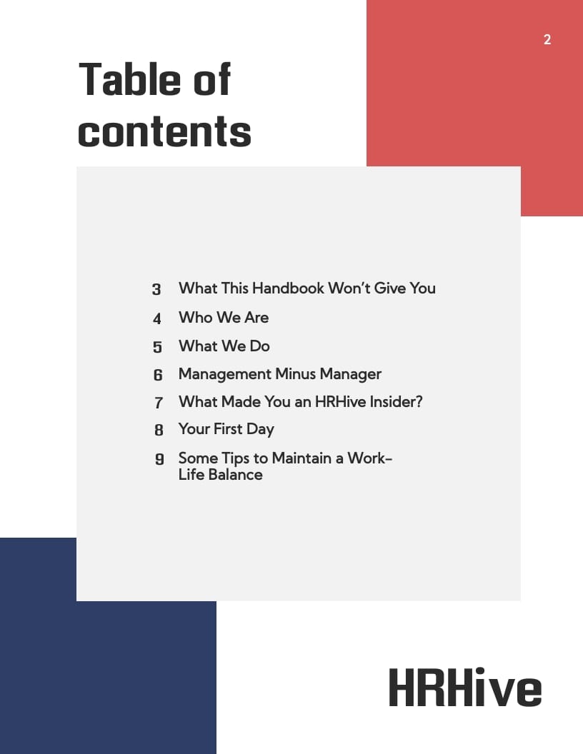 HRHive Employee Handbook