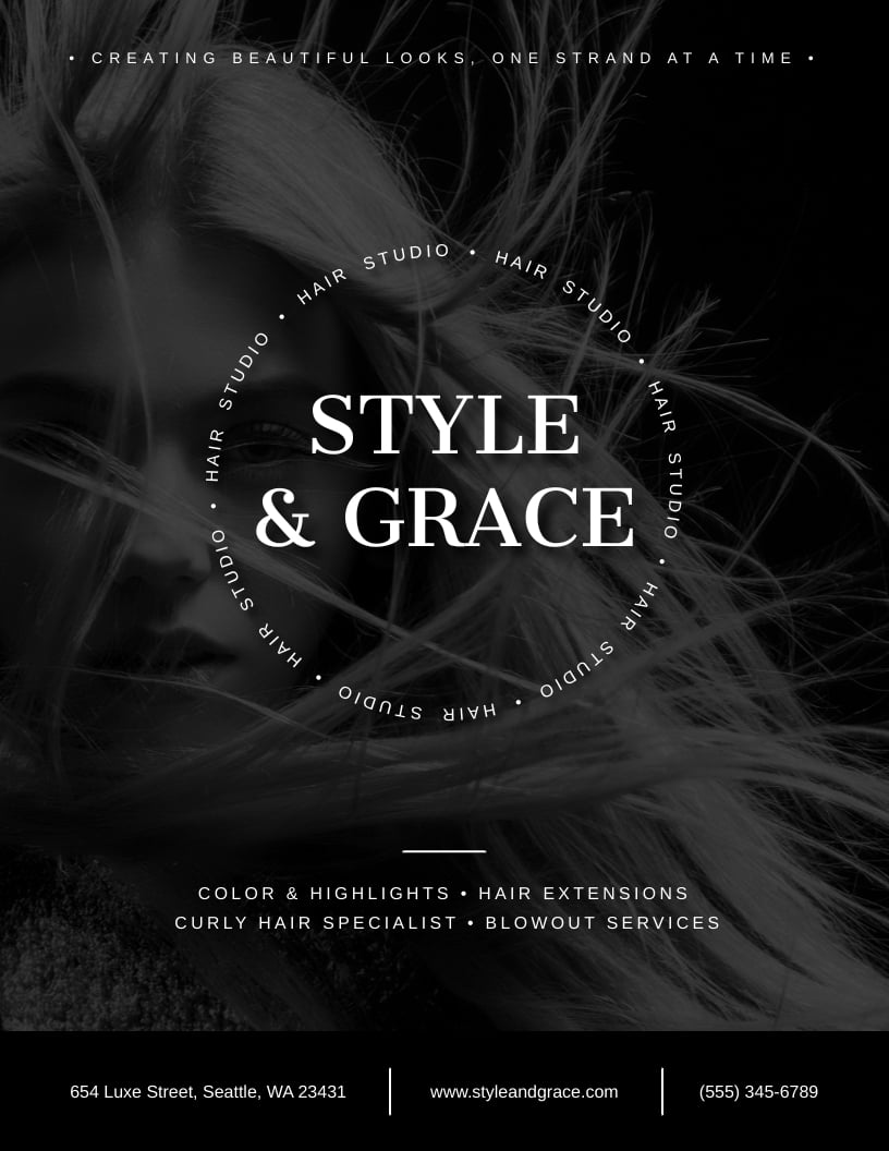 Hair Salon Flyer Design Template