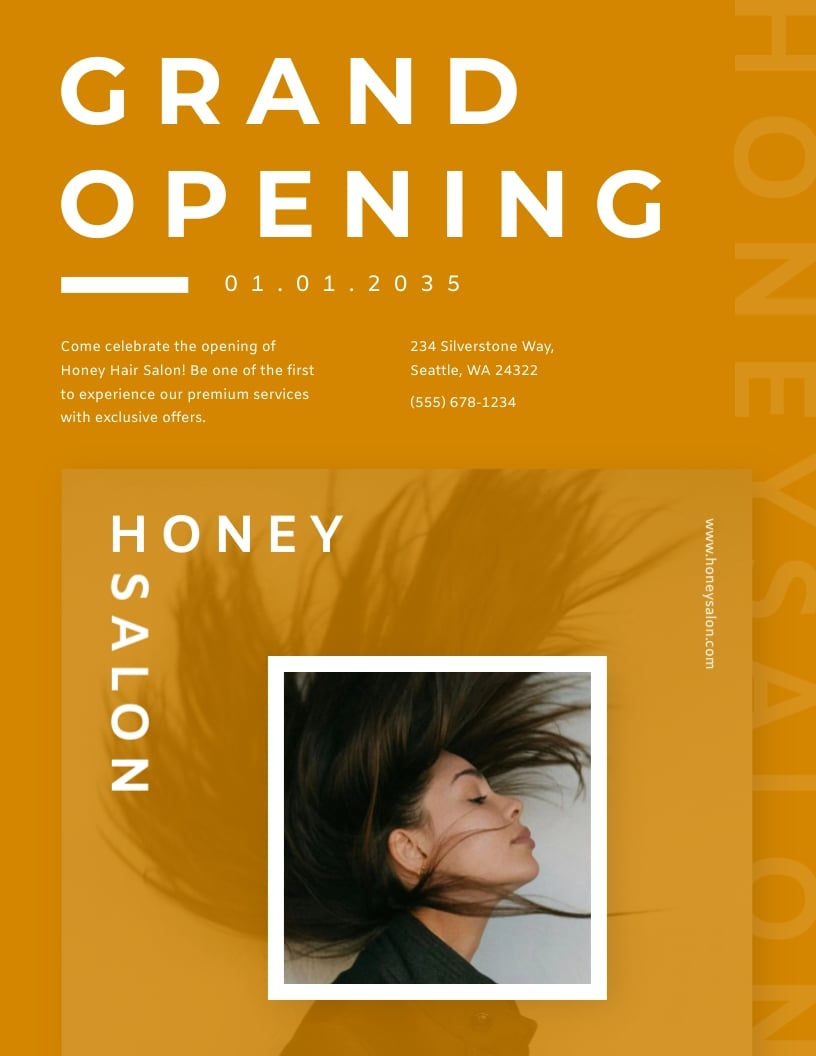 Hair Salon Grand Opening Flyer Template