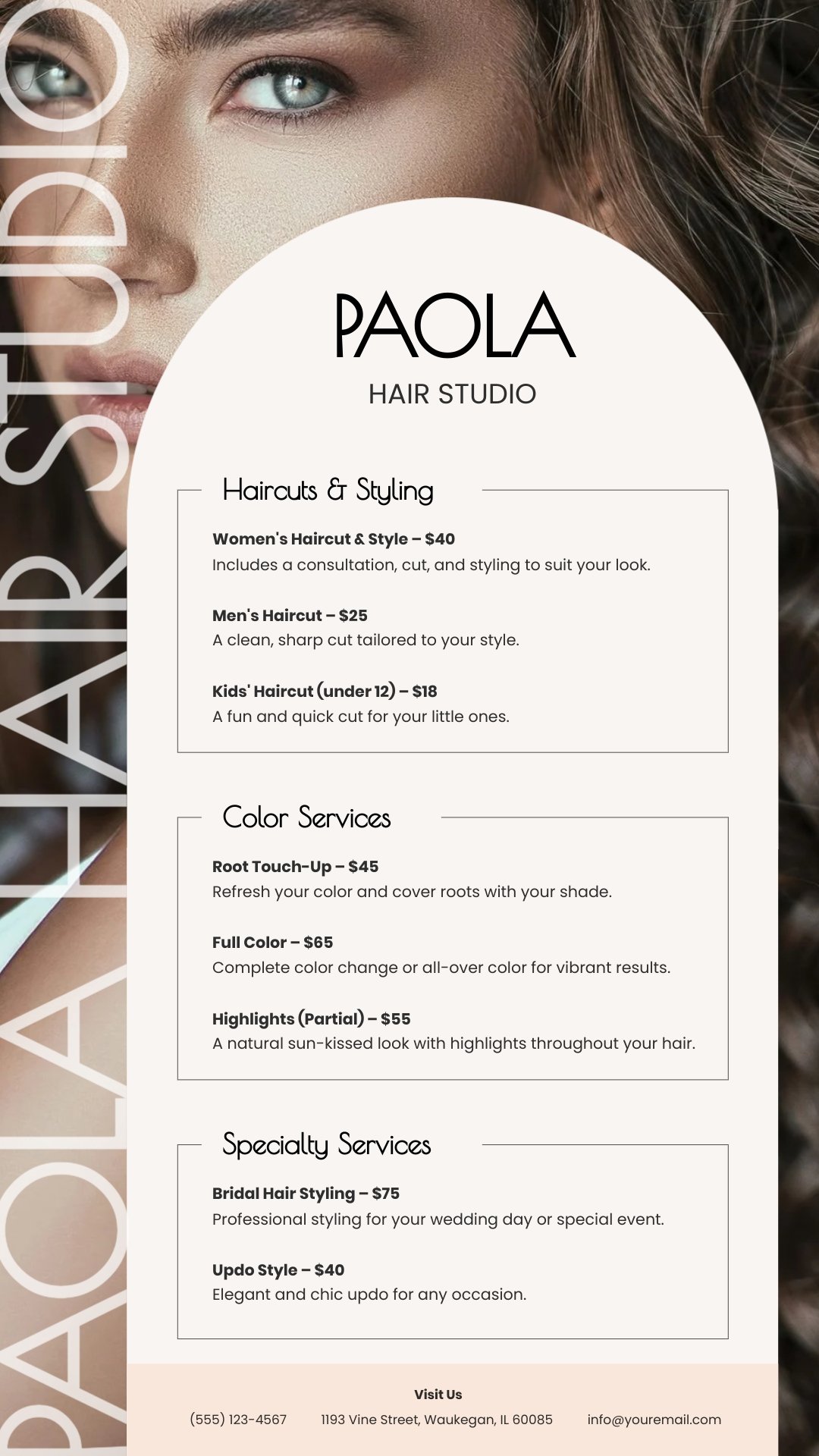 Hair Salon Price List Template