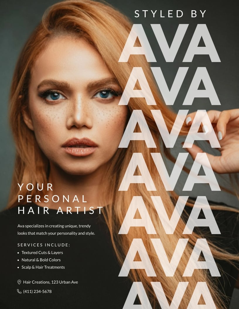 Hair Stylist Flyer Sample Template