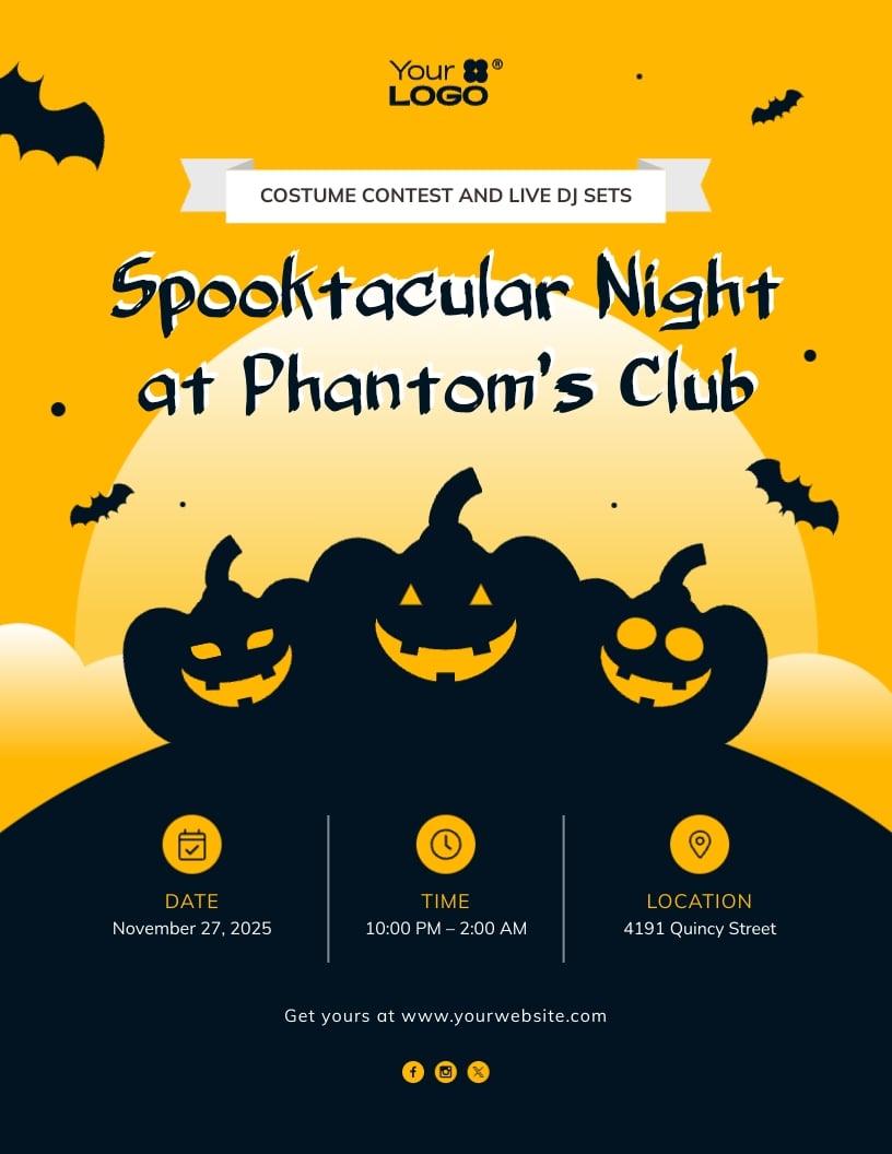 Halloween Club Flyer Template