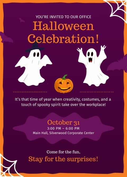 Halloween Invitation Card Template