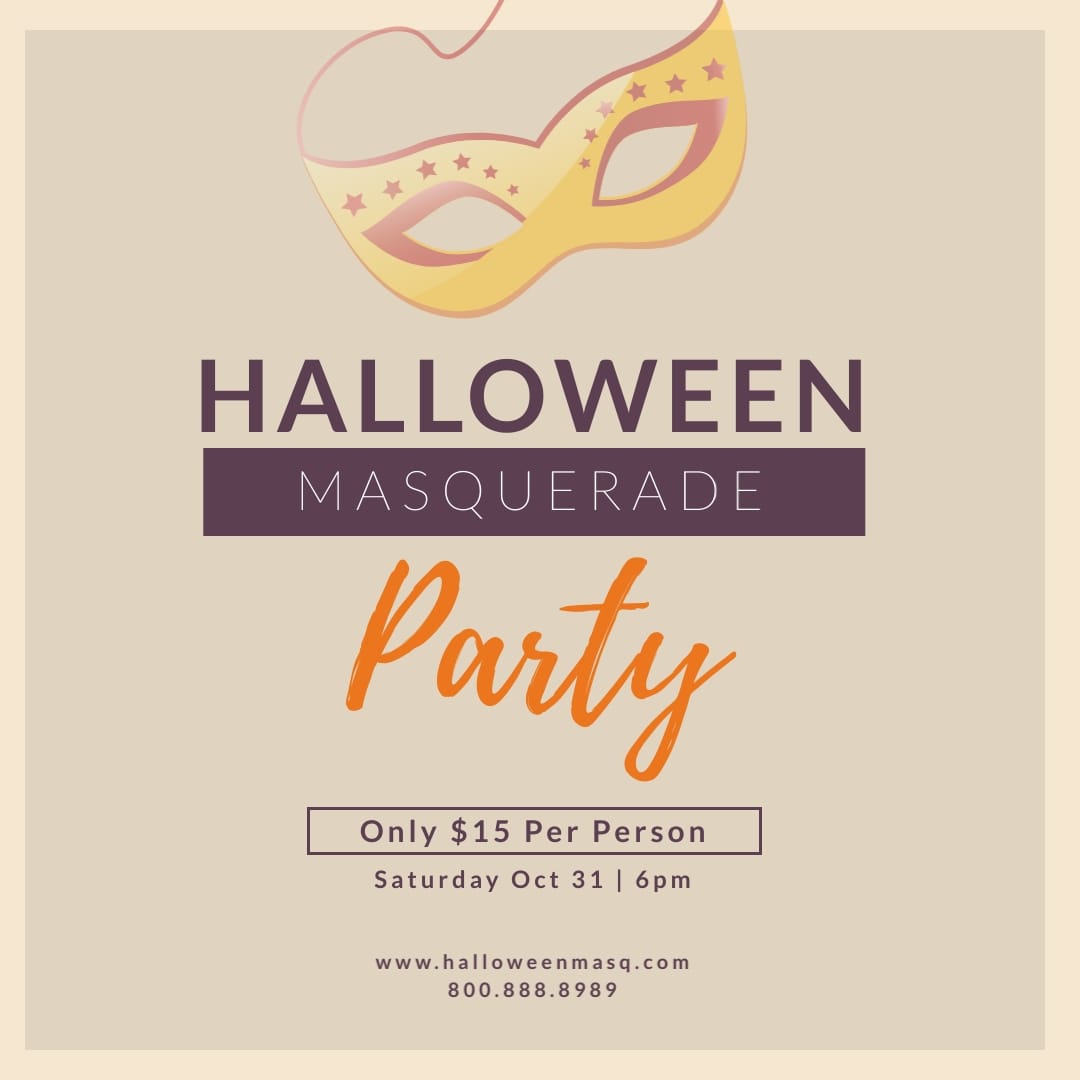 Halloween Masquerade Party Blog Graphic Medium Template