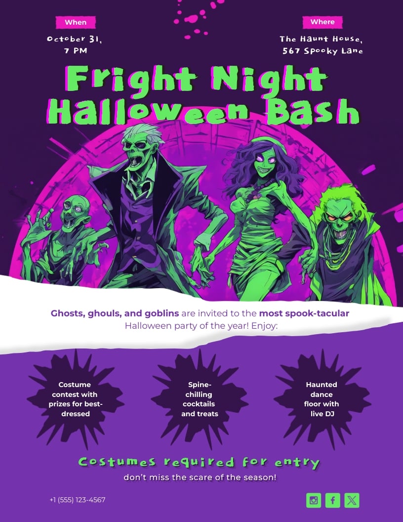 Halloween Party Flyer Template