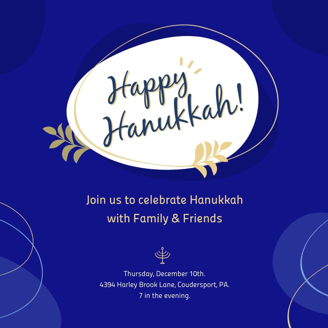 Hanukkah Party Instagram Post Template