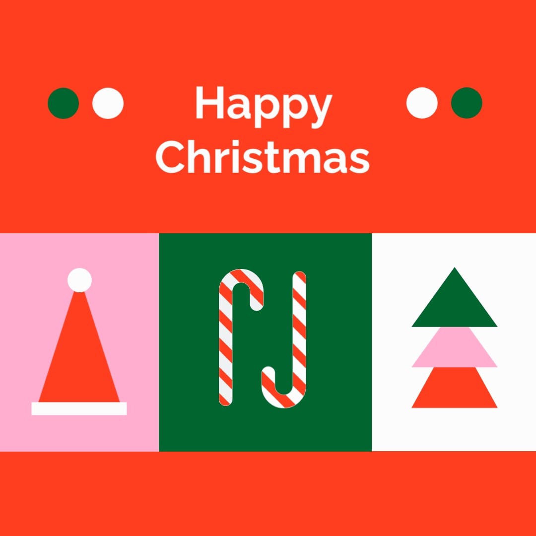 Happy Christmas Gift Card Social Graphic Square Template