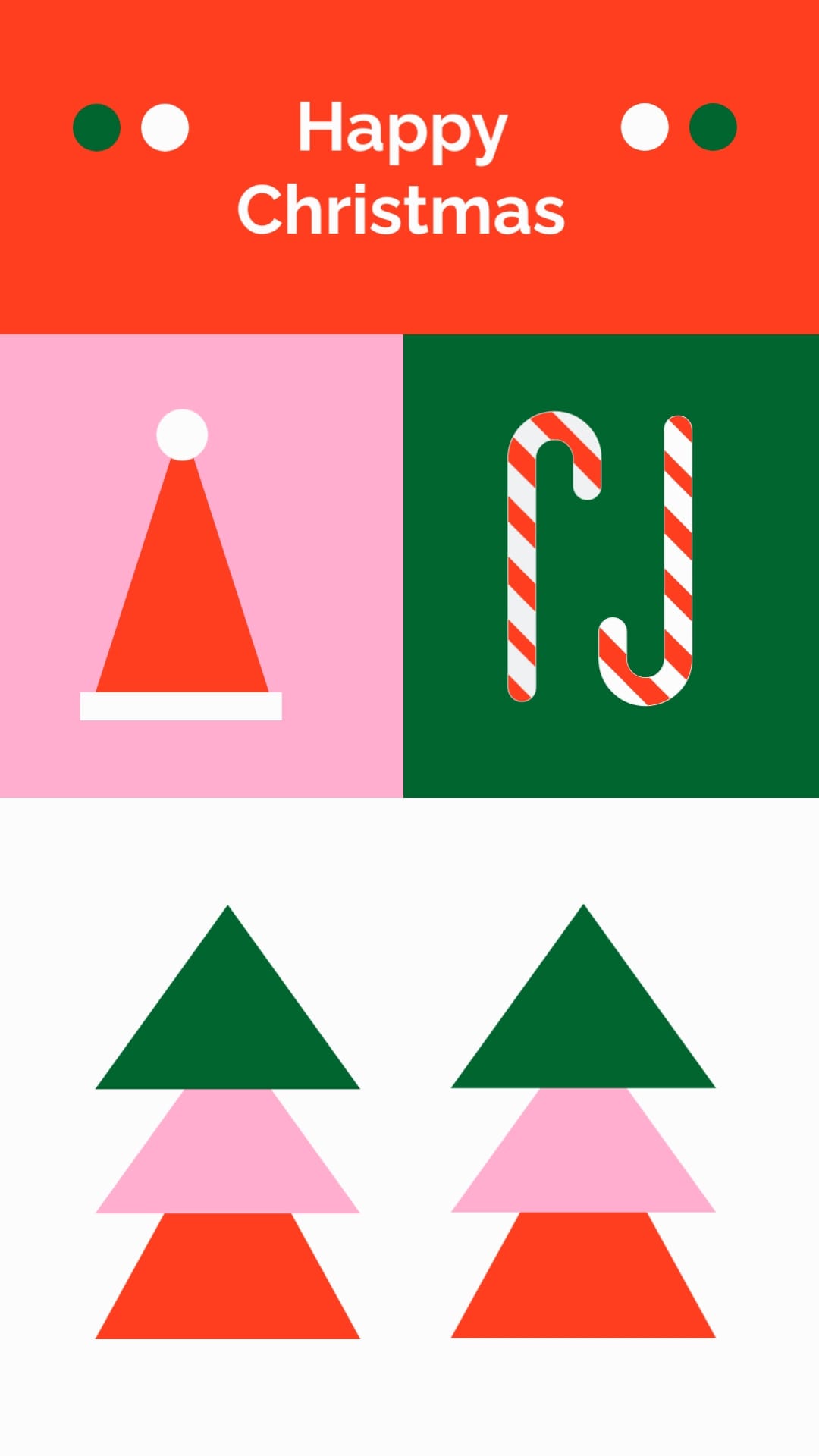 Happy Christmas Gift Card Social Graphic Vertical Template