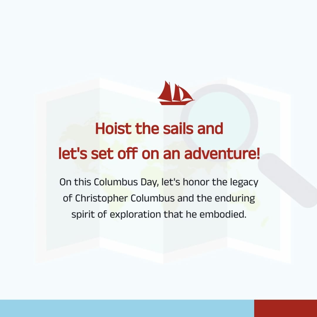 Happy Columbus Day Greeting Card Square Template